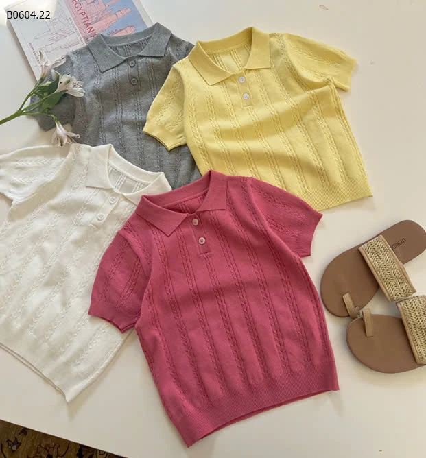 Áo polo len cộc tay AMBB -sỉ 128k