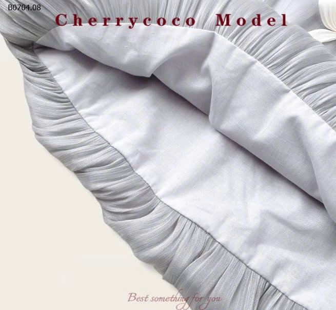 VÁY BÍ PHỐI NƠ CHERRYCOCO CHO BÉ-sỉ 195k