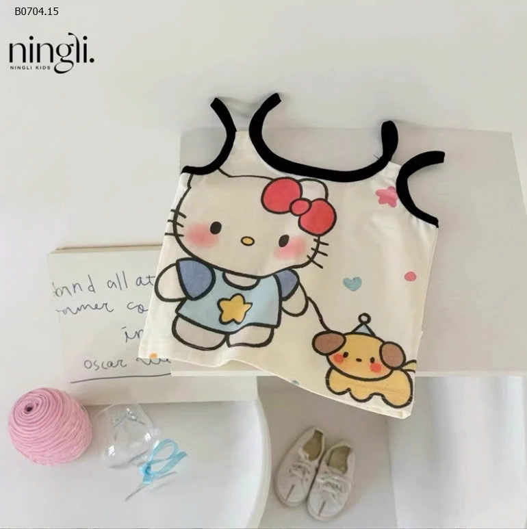 ÁO 2 DÂY ĐÔI HÌNH MÈO KIT.TY BG-sỉ 63k