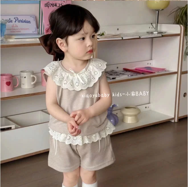 BỘ BÉ GÁI PHỐI REN-sỉ 163k