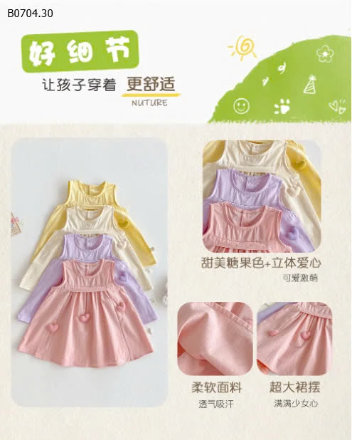 VÁY SÁT NÁCH TIM CHO BG -sỉ 115k