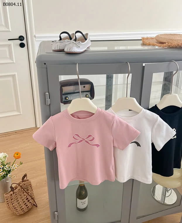 ÁO PHỐI NƠ BÉ GÁI AMBB-sỉ Sz 90-150 : 81k                Sz 160 : 89k 