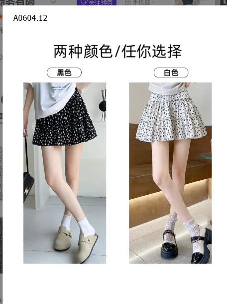 CHÂN VÁY NGẮN HOA NHÍ-sỉ 103k