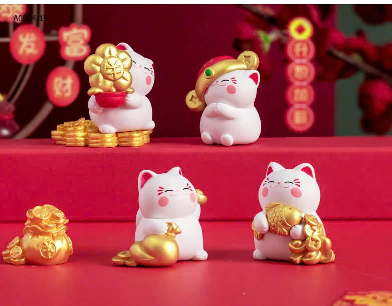 SET 4 MÈO THẦN TÀI-sỉ 47k