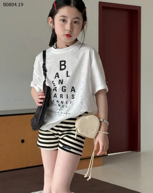 SET ÁO PHÔNG CHỮ MIX SOOC KẺ-sỉ Áo : 111k          Quần : 85k 