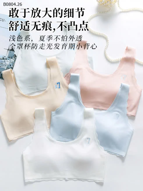 ÁO LÓT LÁ KÈM MÚT CHỐNG LỘ CHO BÉ GÁI6-sỉ 41k