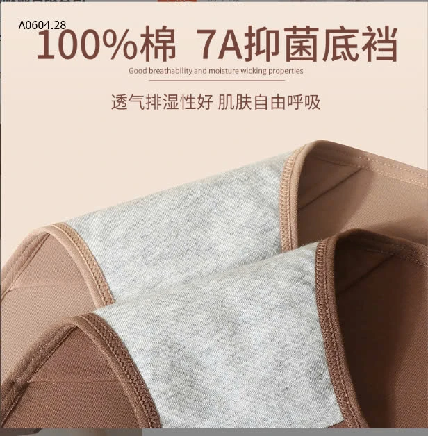 SET 4 QUẦN CHIP CẠP CAO TONE MÀU DỊU KEOOOOO -sỉ 115k/set 4c mix màu