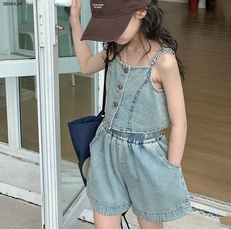 SÉT BỘ JEANS 2 DÂY CHO BÉ GÁI SZ ĐẠI-sỉ 218k