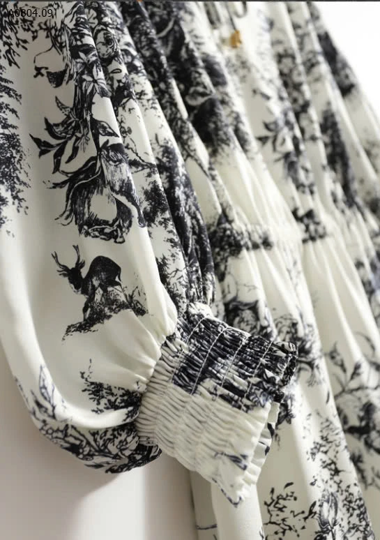 VÁY HỌA TIẾT BO CHUN CHO NỮ-sỉ 240k