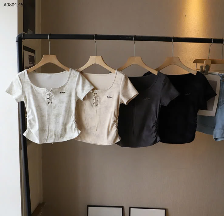 ÁO THUN ĐAN DÂY NHÚN EO NỮ -sỉ 127k