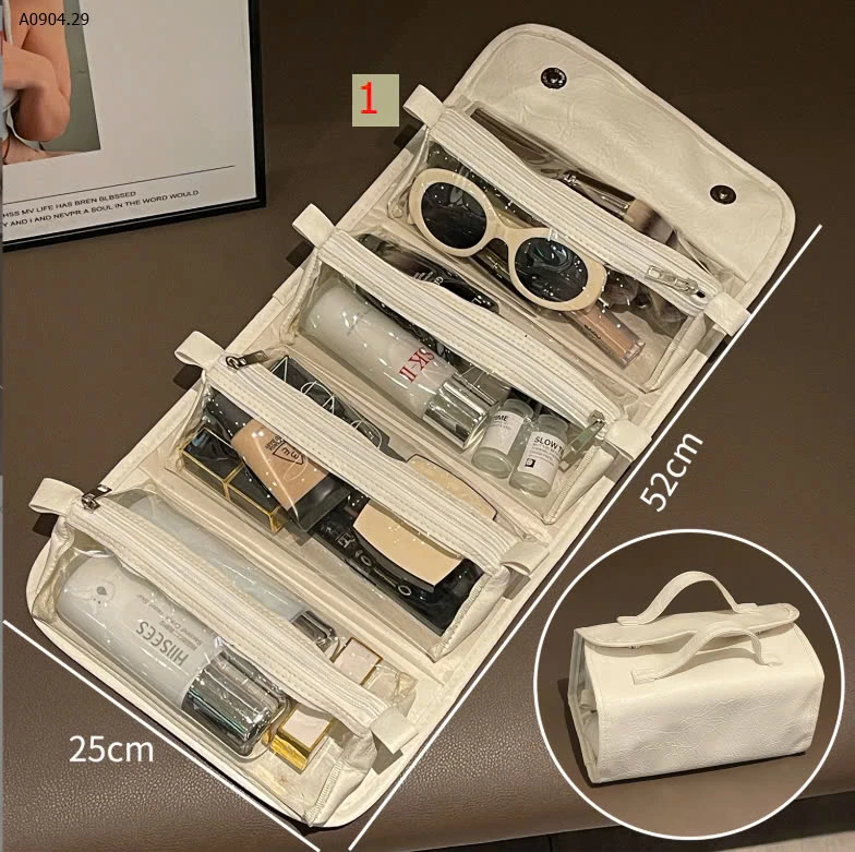 TÚI ĐỰNG MĨ PHẨM ĐỒ CÁ NHÂN GẤP GỌN  -sỉ 93k