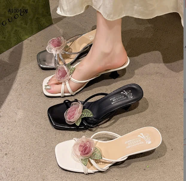 DÉP CAO GÓT NỮ GẮN HOA HỒNG  sỉ 160k