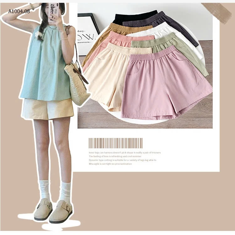 QUẦN SHORT KAKI COTTON MỀM  -sỉ 95k