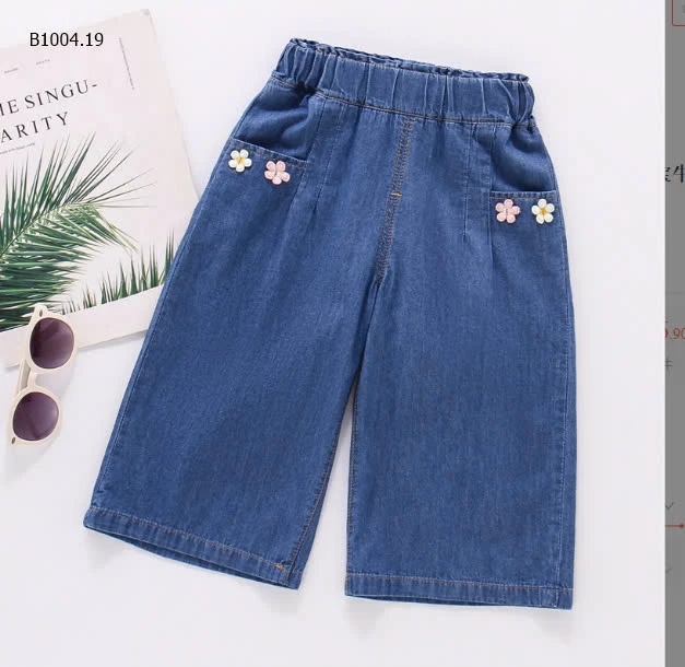 QUẦN DENIM ỐNG RỘNG BÉ GÁI- sỉ 134k