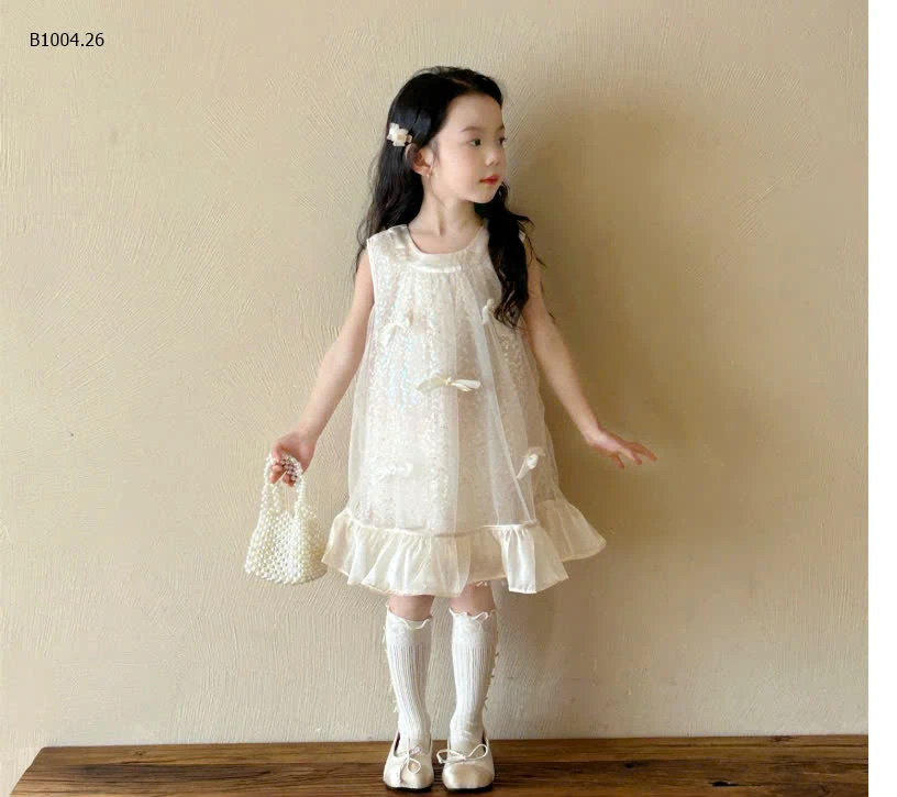 VÁY CÔNG CHÚA ĐÍNH NƠ  - sỉ 219k