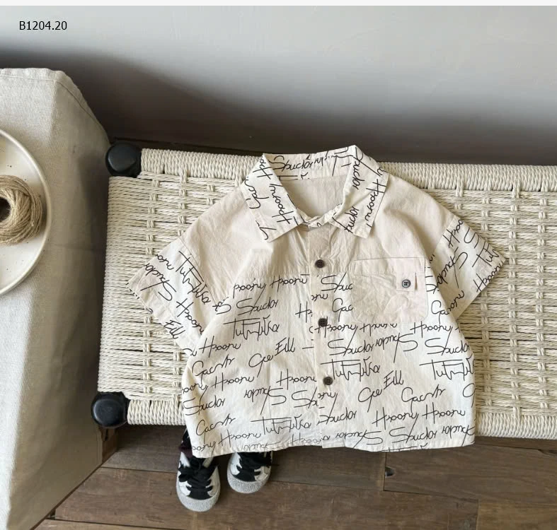 SƠ MI IN CHỮ TÚI NGỰC-sỉ 125k