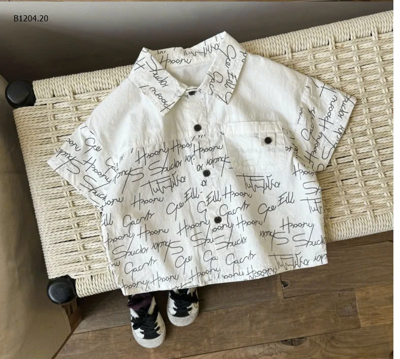 SƠ MI IN CHỮ TÚI NGỰC-sỉ 125k