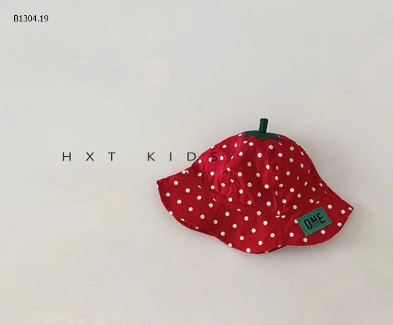  MŨ VÀNH TRÒN DÂU TÂY ĐỎ CHO BÉ  - sỉ 77k