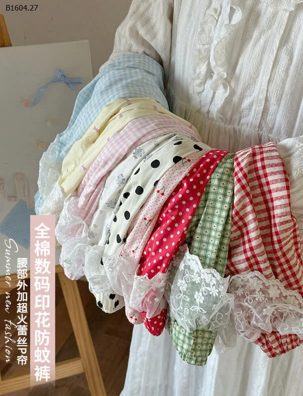 Quần ren kẻ sọc cho bé -Sỉ 110k