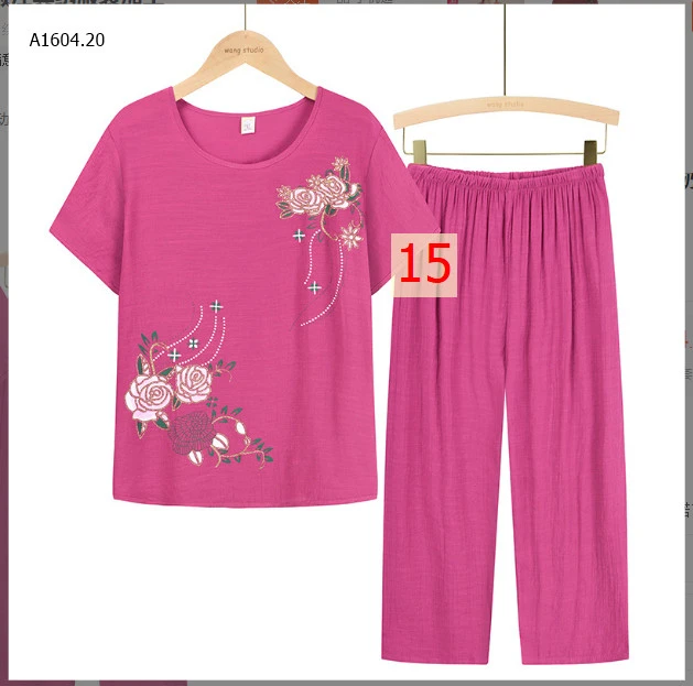 BỘ LANH COTTON HOA CHO BÀ/CHO MẸ- sỉ 100k