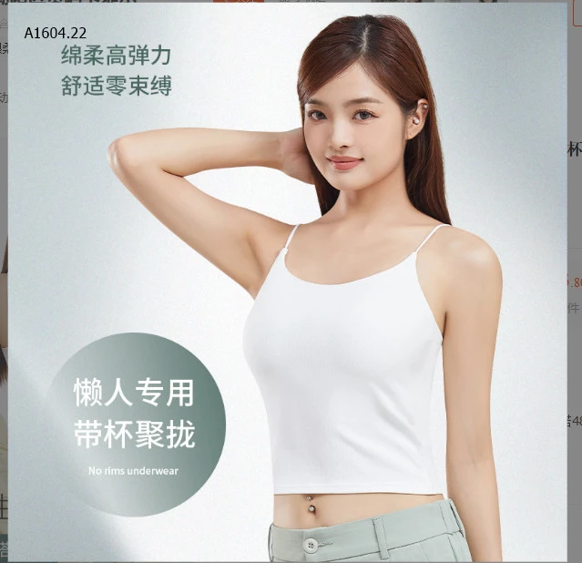 ÁO 2 DÂY HỞ LƯNG KÈM BRA CHO NỮ - sỉ 80k