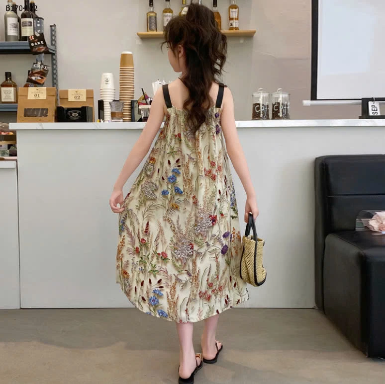 VÁY HAI DÂY HỌA TIẾT BG-Sỉ 138k