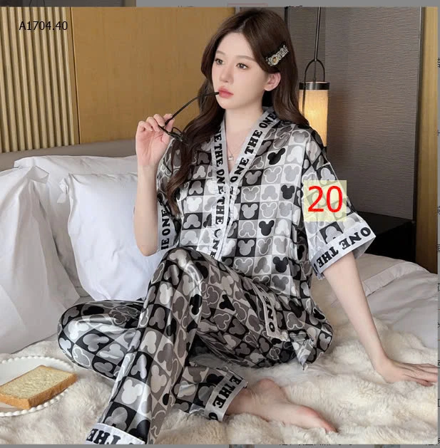  BST BỘ NGỦ PIJAMA CỘC TAY NỮ -Sỉ 99k