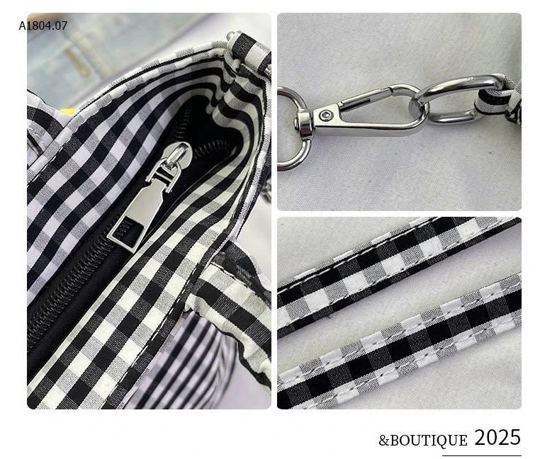 TÚI XÁCH VẢI KẺ CARO DỄ THƯƠNG CHO NỮ - sỉ 149k