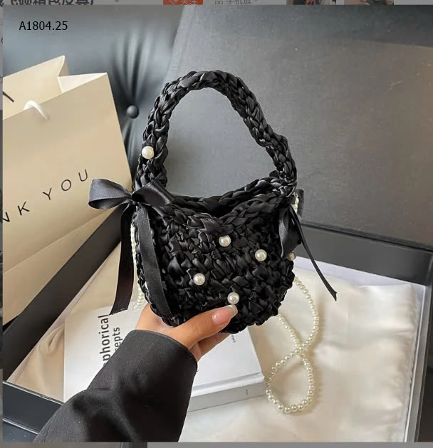 TÚI ĐEO CHÉO NƠ DỆT RỖNG  - sỉ 105k