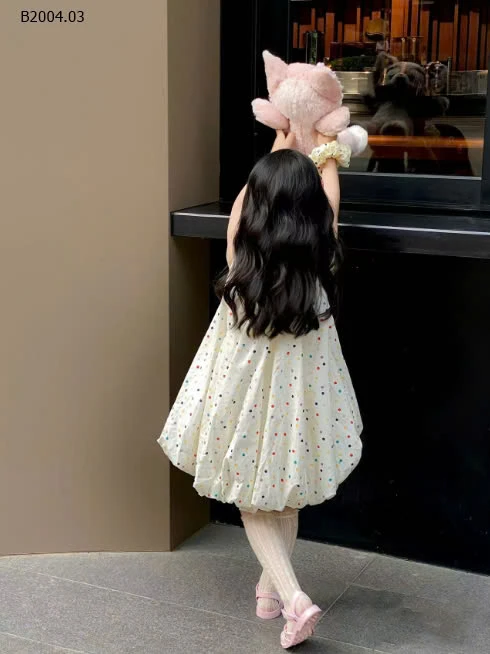 VÁY SÁT NÁCH SUÔNG BÍ CHẤM BI BG  -sỉ 120k