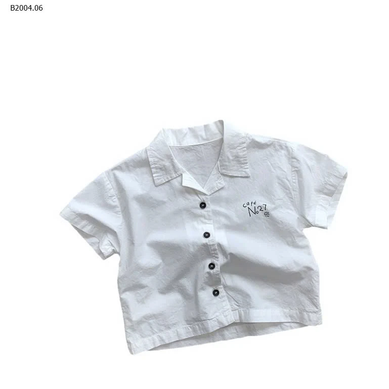 ÁO SƠ MI CỘC TAY BÉ  TTRAI-sỉ 135k