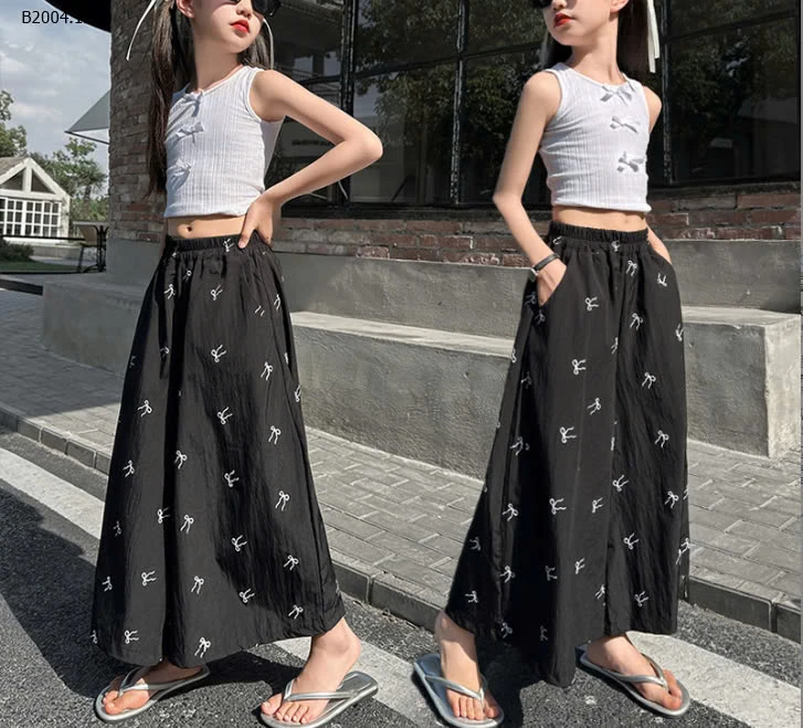 QUẦN ỐNG RỘNG IN NƠ BG -sỉ 147k