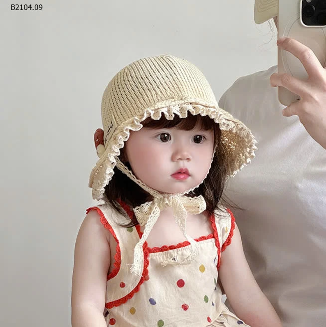 MŨ VÀNH RỘNG PHỐI REN CHO BÉ-sỉ 94k