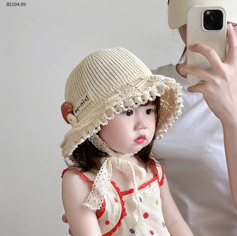 MŨ VÀNH RỘNG PHỐI REN CHO BÉ-sỉ 94k