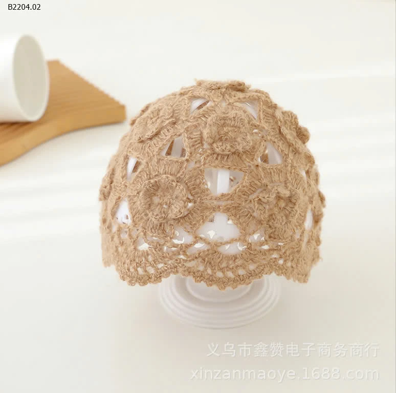 MŨ LEN ĐAN HOA CHO BÉ GÁI-sỉ 104k