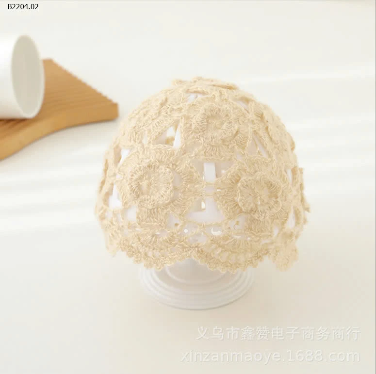 MŨ LEN ĐAN HOA CHO BÉ GÁI-sỉ 104k