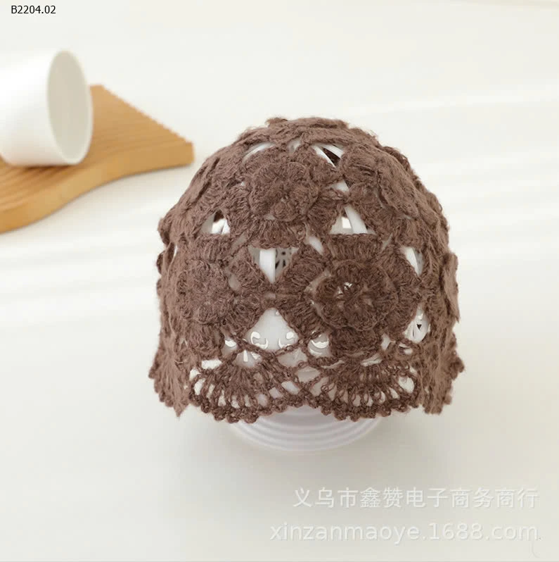 MŨ LEN ĐAN HOA CHO BÉ GÁI-sỉ 104k