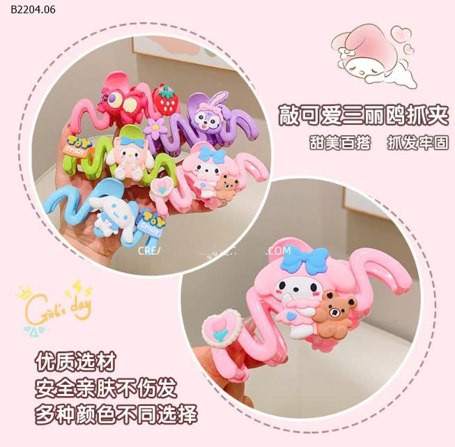 KẸP TÓC GẤP HOẠT HÌNH CUTE CHO BÉ GÁI-sỉ 25k