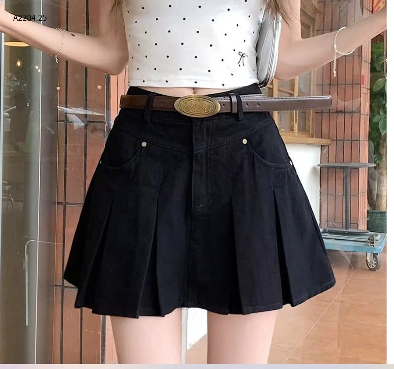 VÁY DENIM XẾP LY NỮ -sỉ 145k