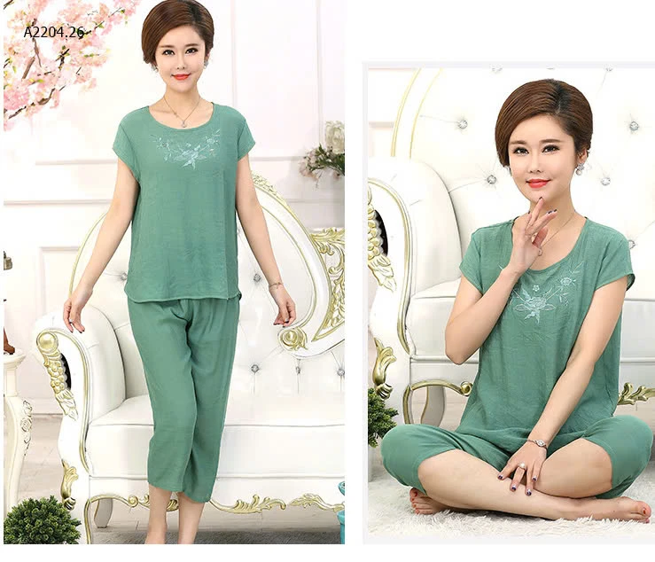 BỘ ĐŨI TRƠN HÌNH HOA CHO MẸ-sỉ 95k