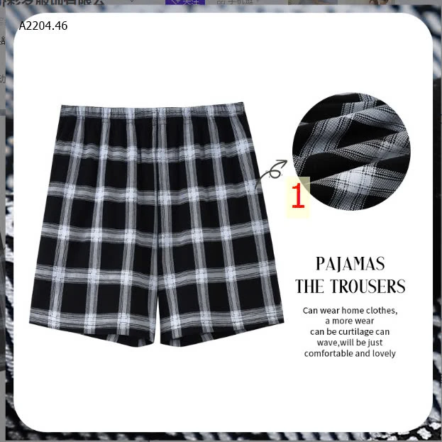 QUẦN KẺ COTTON MẶC NHÀ-sỉ 80k