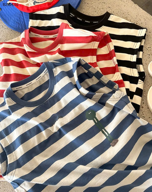 Áo ba lỗ, sát nách cho bé trai mặc hè-sỉ 90-150 : 96k                 160 : 106k