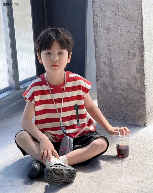 Áo ba lỗ, sát nách cho bé trai mặc hè-sỉ 90-150 : 96k                 160 : 106k