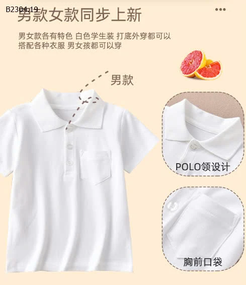 ÁO POLO BÉ GÁI -sỉ Sz 90-140 : 122k          Sz 150-170 : 128k