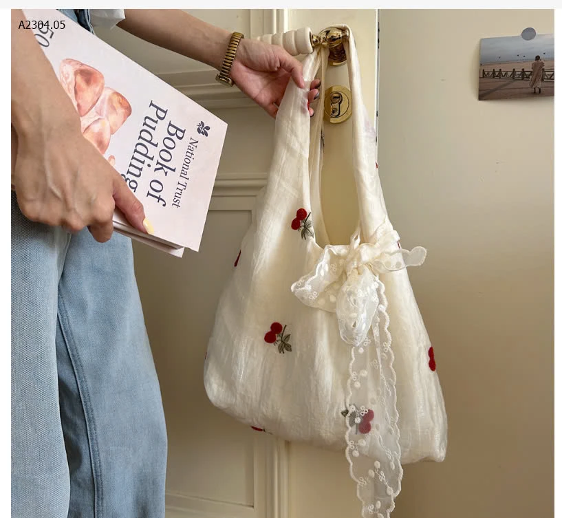 TÚI ĐEO VAI THÊU NƠ-sỉ 91k