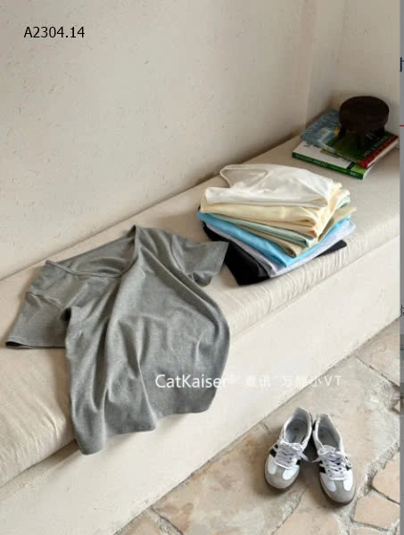 ÁO THUN TRƠN CỔ V CATKAISER-sỉ 119k