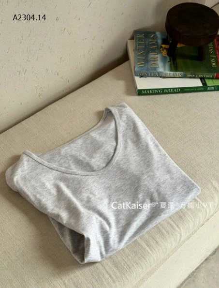 ÁO THUN TRƠN CỔ V CATKAISER-sỉ 119k