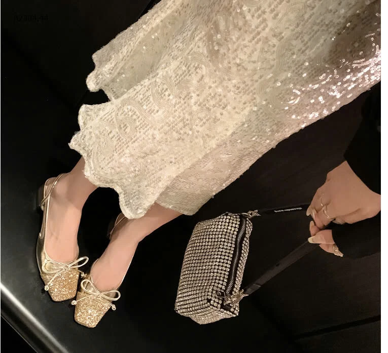 GIÀY SANDAL NỮ ĐÍNH SEQUIN MŨI VUÔNG-sỉ 175k