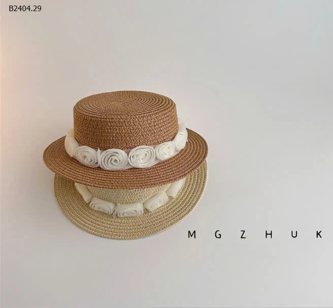 MŨ VÀNH TRÒN  ĐÍNH HOA CHO BÉ  -sỉ 76k