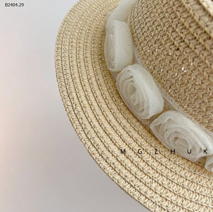 MŨ VÀNH TRÒN  ĐÍNH HOA CHO BÉ  -sỉ 76k